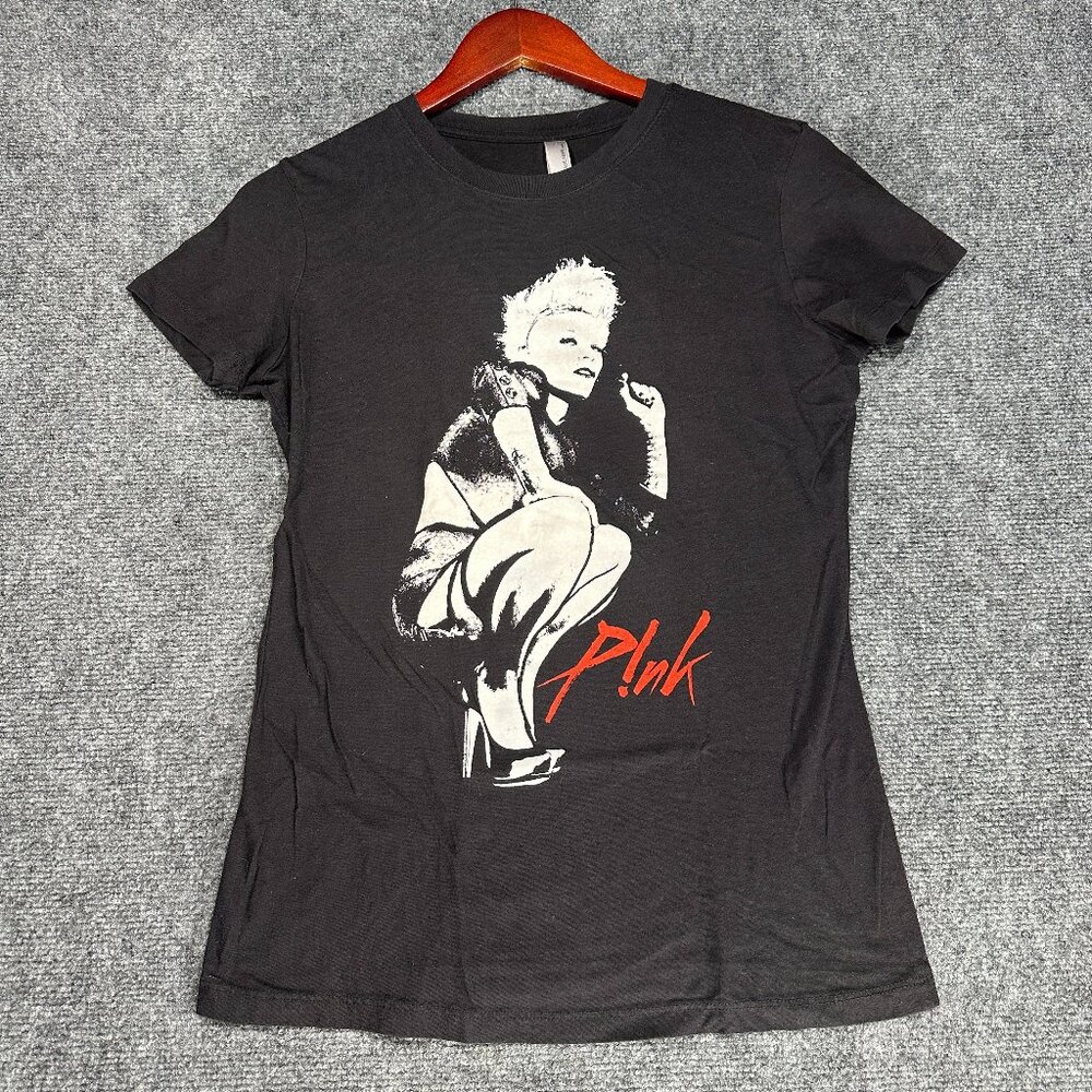 Next Level Graphic Tee Shirt Womens Medium Large Black Cotton Pink Singer